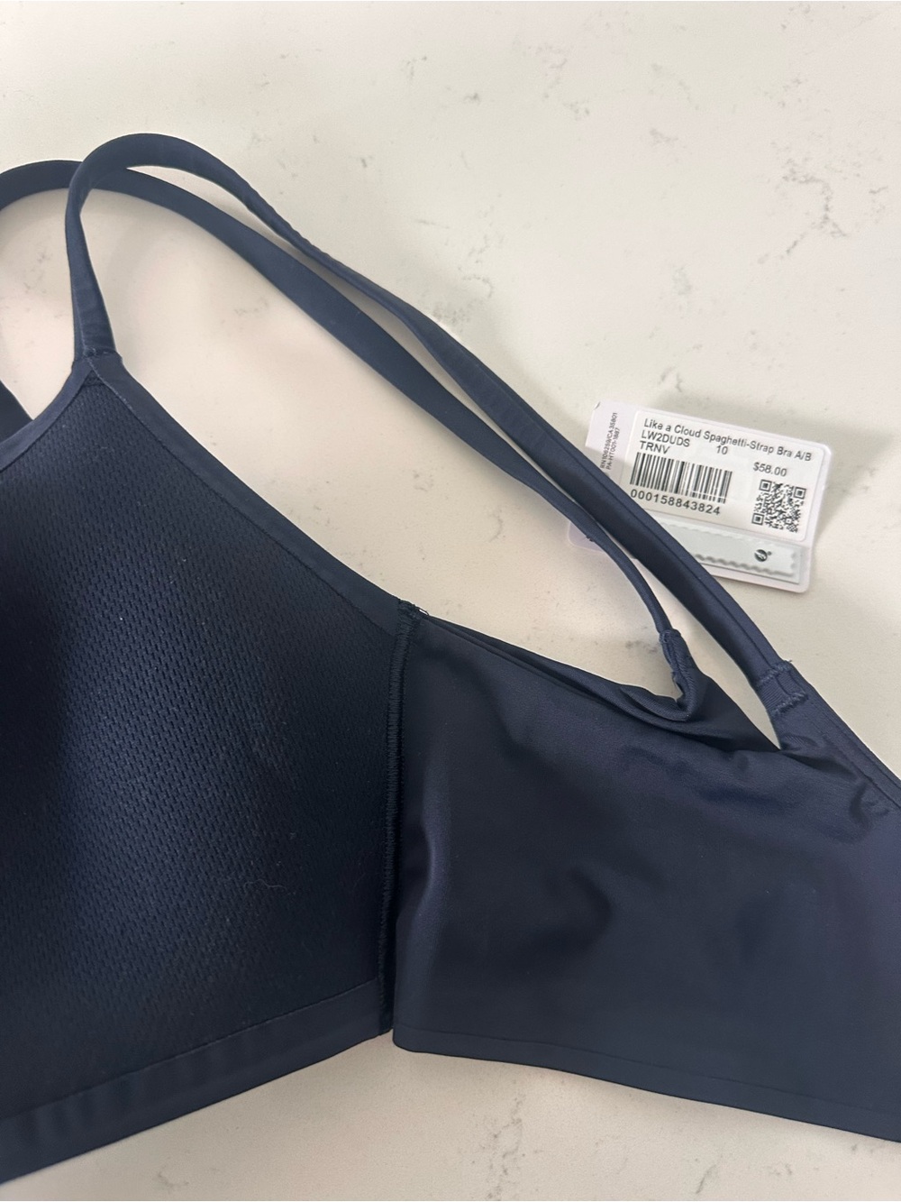 Lululemon Like a Cloud spaghetti strap bra A/B 10 navy - Picture 5 of 5